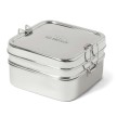 ECO Brotbox - Cube Box XL - zweilagiger, quadratischer Edelstahlbehälter