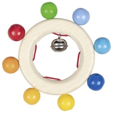 goki Greifling Rassel Regenbogenperlen aus Holz
