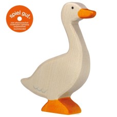 HOLZTIGER Gans stehend - Holzfigur zum Spiele oder Dekorieren