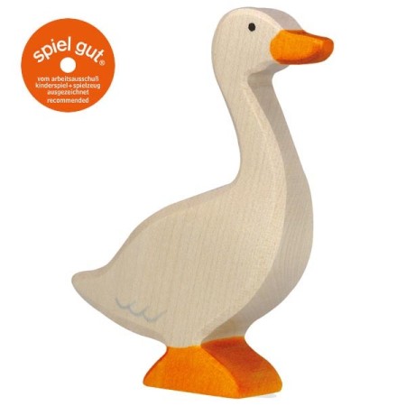 HOLZTIGER Gans stehend - Holzfigur zum Spiele oder Dekorieren