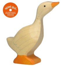 HOLZTIGER Gans klein - Holzfigur zum Spiele oder Dekorieren