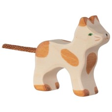HOLZTIGER Katze stehend klein - Holzfigur zum Spiele oder Dekorieren
