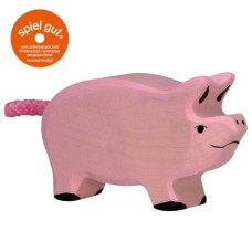 HOLZTIGER Ferkel - Holzfigur zum Spiele oder Dekorieren