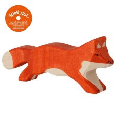HOLZTIGER Fuchs laufend - Holzfigur zum Spiele oder Dekorieren