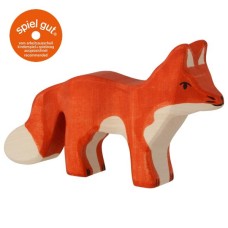 HOLZTIGER Fuchs stehend - Holzfigur zum Spiele oder Dekorieren
