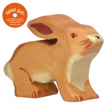 HOLZTIGER Hase klein - Holzfigur zum Spiele oder Dekorieren