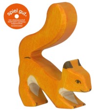 HOLZTIGER Eichhörnchen orange - Holzfigur zum Spiele oder Dekorieren