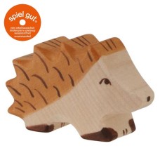 HOLZTIGER Igel klein - Holzfigur zum Spiele oder Dekorieren