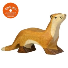 HOLZTIGER Marder - Holzfigur zum Spiele oder Dekorieren