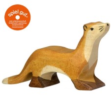 HOLZTIGER Marder - Holzfigur zum Spiele oder Dekorieren