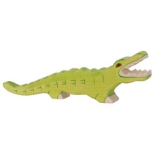 HOLZTIGER Krokodil - Holzfigur zum Spiele oder Dekorieren