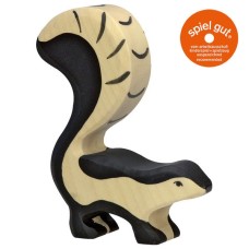 HOLZTIGER Stinktier - Holzfigur zum Spiele oder Dekorieren