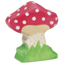 HOLZTIGER Fliegenpilz - Holzfigur zum Spiele oder Dekorieren