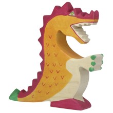 HOLZTIGER Drache rot - Holzfigur zum Spiele oder Dekorieren