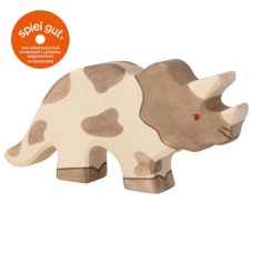 HOLZTIGER Triceratops - Holzfigur zum Spiele oder Dekorieren