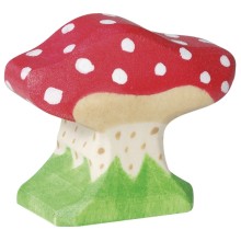 HOLZTIGER Fliegenpilz klein - Holzfigur zum Spiele oder Dekorieren