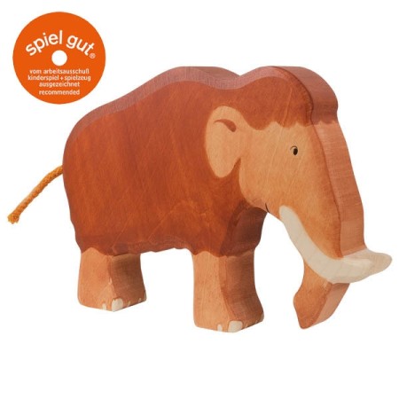 HOLZTIGER Mammut - Holzfigur zum Spiele oder Dekorieren