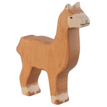 HOLZTIGER Alpaka - Holzfigur zum Spiele oder Dekorieren