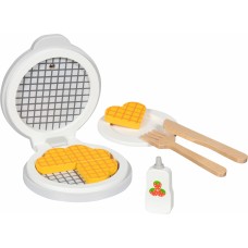 goki Waffeleisen mit Zubehör aus Holz für die Kinderküche