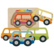 goki Holz Schichtenpuzzle Van 6-teilig
