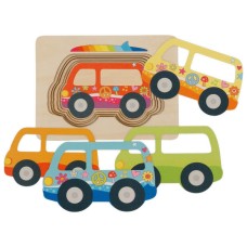 goki Holz Schichtenpuzzle Van 6-teilig