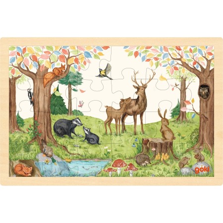 goki Holz Einlegepuzzle 24-teilig - verschiedene Motive zur Auswahl