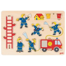 goki Holz Aufstellpuzzle Feuerwehr