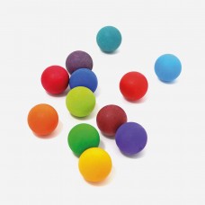 GRIMM'S Kleine Regenbogenkugeln oder Pastellkugeln - 12 Massivholzkugeln