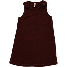 maxomorra Dress Button Velours Mädchen Kleid ärmellos GOTS Gr. 80 - 92
