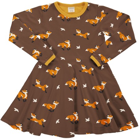 maxomorra Dress Circle LS FOX Mädchen Langarmkleid GOTS Gr. 98/104 - 134/140