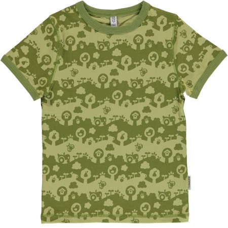 maxomorra Top SS Mono Kinder T-Shirt GOTS Gr. 74/80 & 86/92