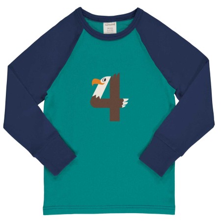 maxomorra Top LS Raglan Age Boys Kinder Langarmshirt GOTS Gr. 74/80 - 122/128