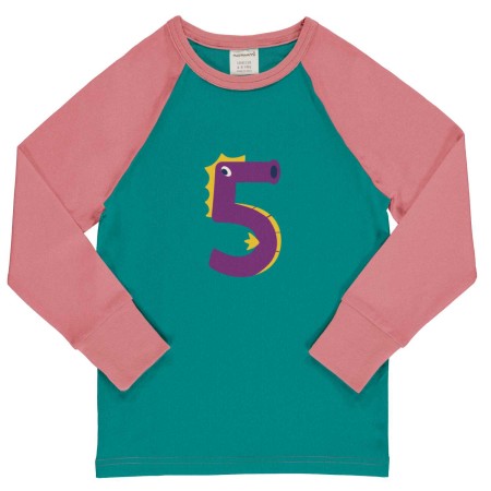 maxomorra Top LS Raglan Age Girls Kinder Langarmshirt GOTS Gr. 74/80 - 122/128