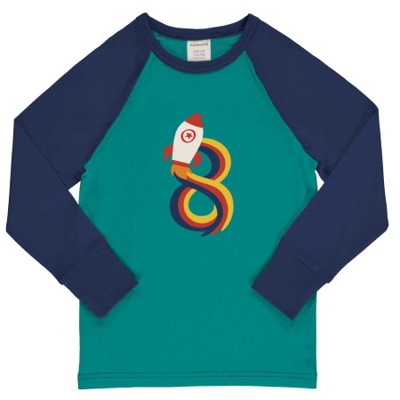 maxomorra Top LS Raglan Age Boys Kinder Langarmshirt GOTS Gr. 74/80 - 122/128