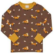 maxomorra Top LS FOX Kinder Langarmshirt GOTS Gr. 86/92 - 134/140