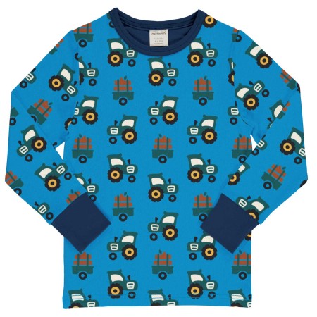 maxomorra Top LS TRACTOR Kinder Langarmshirt GOTS Gr. 110/116