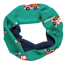 maxomorra Scarf Tube Lined FIRE TRUCK Kinder Schlauchschal GOTS Gr. 48/50 - 56/58