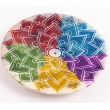 Berk Speckstein Räucherstäbchenhalter Mandala - Regenbogen