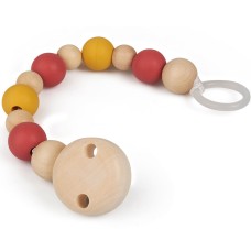 Grünspecht Naturprodukte - Schnullerkette mit Kautschuk- und Holzperlen