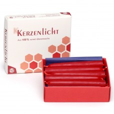 Karl-Schubert-Werkstätten Bienenwachs Geburtstagskerzen 12 Stück natur oder rot