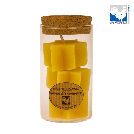 Kerzenfarm Hahn Bienenwachs Sterne 3 Stk. natur im Glaszylinder Kerzenfarm Hahn Bienenwachs Sterne 3 Stk. natur im Glaszylinder