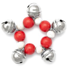 ROHEMA kids Buntes Glockenarmband rot/weiß 5 Hoch - heller Klang