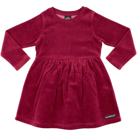 VILLERVALLA flared dress VELOUR RUBY Kinder Langarmkleid Gr. 92 - 140