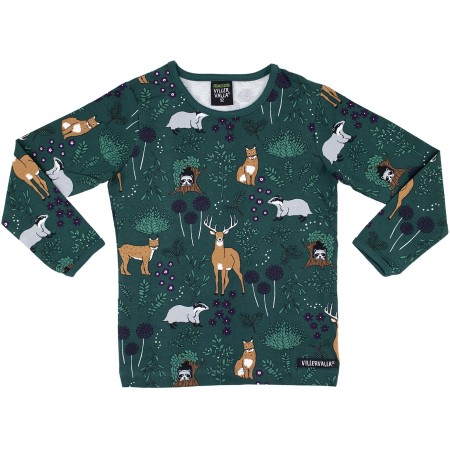VILLERVALLA t-shirt WINTER FOREST Kinder Langarmshirt Gr. 92 - 152