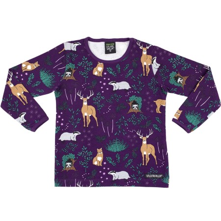 VILLERVALLA t-shirt WINTER FOREST Kinder Langarmshirt Gr. 92 - 152